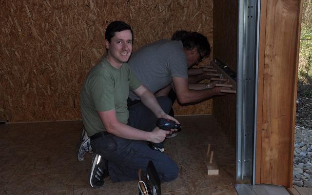 Andi, Charles, Christoph bei der Arbeit